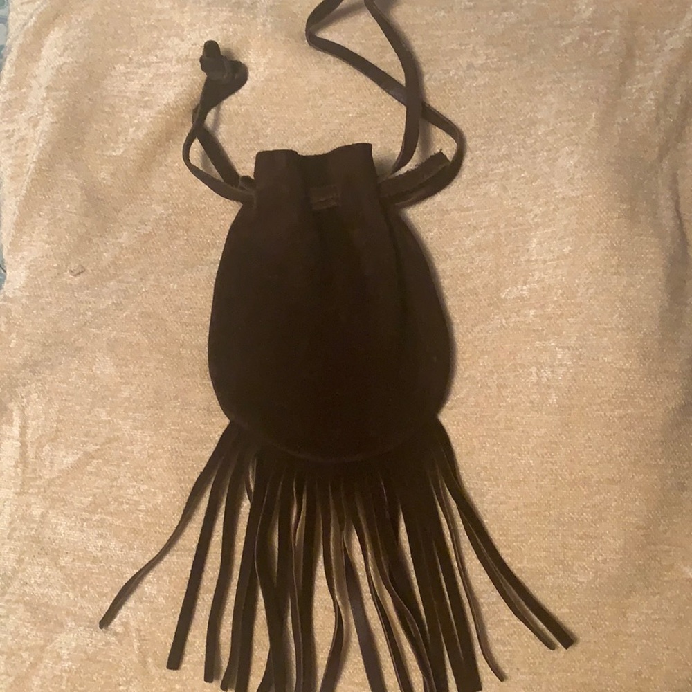 Boho Brown Suede wristlet